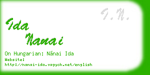 ida nanai business card